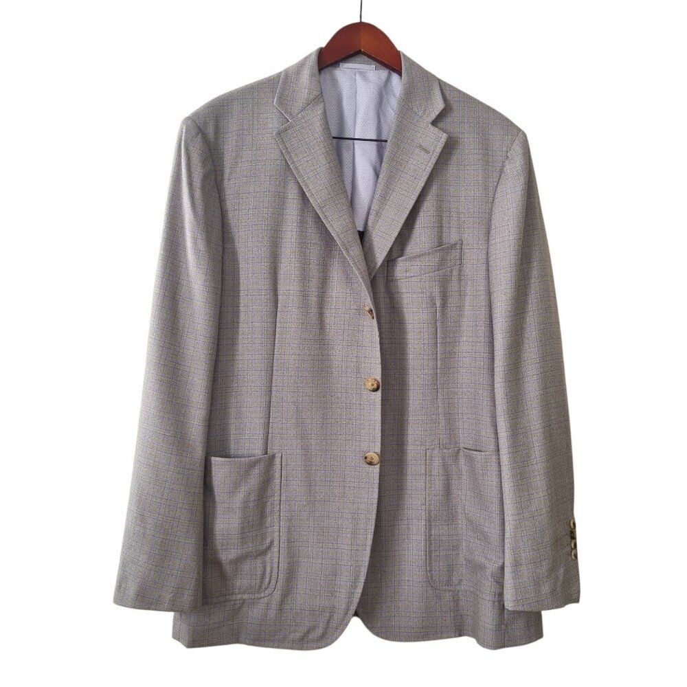 Plaid Wool Blazer by Franck Namani | Ultimum 130's Private Collection | Classic